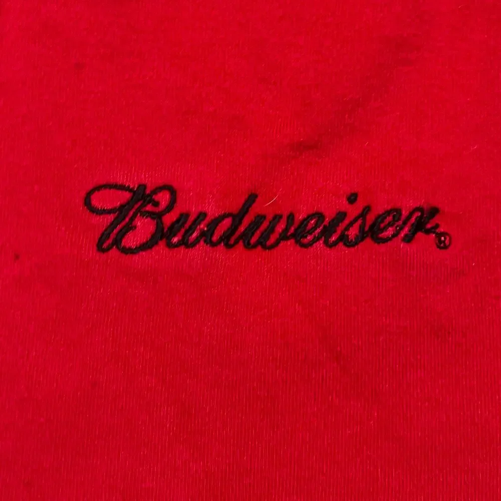 Spyder Budweiser Red Quarter Zip Sweatshirt XXL Racing Beer Logo Pullover‎